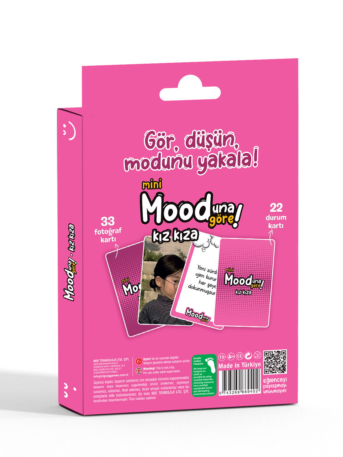 Mooduna Göre Mini - Kız Kıza | Arkadaş & Aile İçin Kutu Oyunu | Kart Oyunu