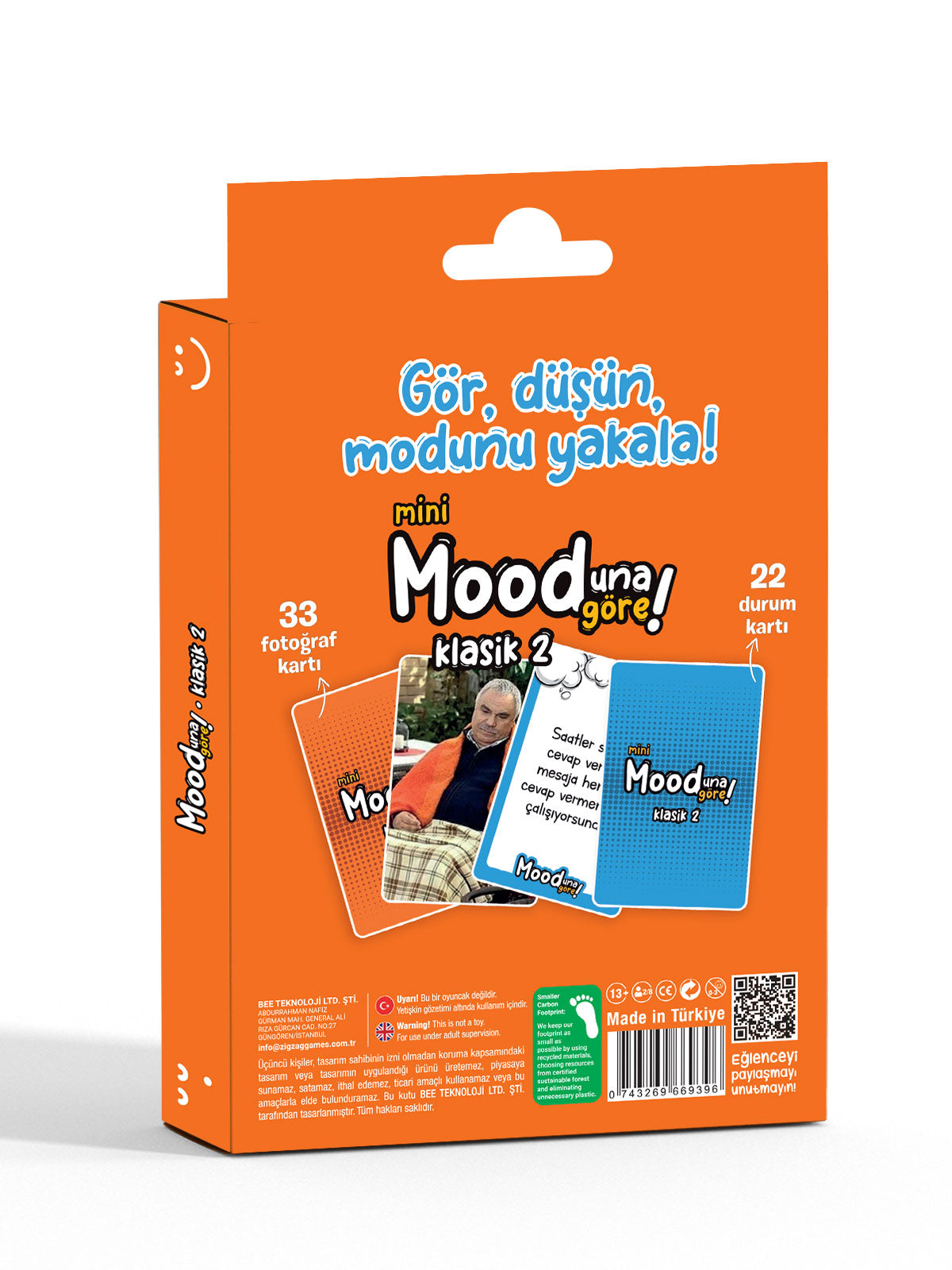 Mooduna Göre Mini - Klasik 2 | Arkadaş & Aile İçin Kutu Oyunu | Kart Oyunu