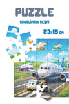 Havalimanı Keşfi Çocuk Puzzle 40 Parça – 23 x 15 cm Eğitici Yapboz