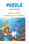 Minik Denizaltı 40 Parça Çocuk Puzzle – Deniz Altı Temalı Eğitici Yapboz 23 x 15 cm