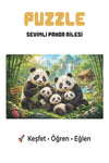 Sevimli Panda Ailesi 40 Parça Çocuk Puzzle – Panda Temalı Eğitici Yapboz 23 x 15 cm