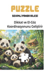 Sevimli Panda Ailesi 40 Parça Çocuk Puzzle – Panda Temalı Eğitici Yapboz 23 x 15 cm