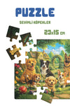 Sevimli Köpekler 40 Parça Çocuk Puzzle – Köpek Temalı Eğitici Yapboz 23 x 15 cm