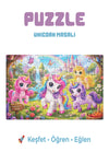 Unicorn Masalı 40 Parça Çocuk Puzzle – Unicorn Temalı Eğitici Yapboz 23 x 15 cm