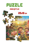 Minik Çiftlik 40 Parça Çocuk Puzzle – Çiftlik Hayvanları Temalı Eğitici Yapboz 23 x 15 cm