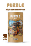 Küçük Ustalar Şantiyede 40 Parça Çocuk Puzzle – İnşaat Temalı Eğitici Yapboz 23 x 15 cm