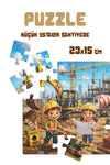 Küçük Ustalar Şantiyede 40 Parça Çocuk Puzzle – İnşaat Temalı Eğitici Yapboz 23 x 15 cm
