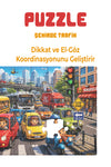 Şehirde Trafik 40 Parça Çocuk Puzzle – Araçlar ve Trafik Temalı Eğitici Yapboz 23 x 15 cm