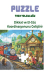 Tren Yolculuğu 40 Parça Çocuk Puzzle – Tren ve İstasyon Temalı Eğitici Yapboz 23 x 15 cm