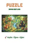 Orman Dostları 40 Parça Çocuk Puzzle – Orman Hayvanları Temalı Eğitici Yapboz 23 x 15 cm