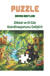 Orman Dostları 40 Parça Çocuk Puzzle – Orman Hayvanları Temalı Eğitici Yapboz 23 x 15 cm