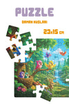 Orman Kuşları 40 Parça Çocuk Puzzle – Kuşlar ve Orman Temalı Eğitici Yapboz 23 x 15 cm