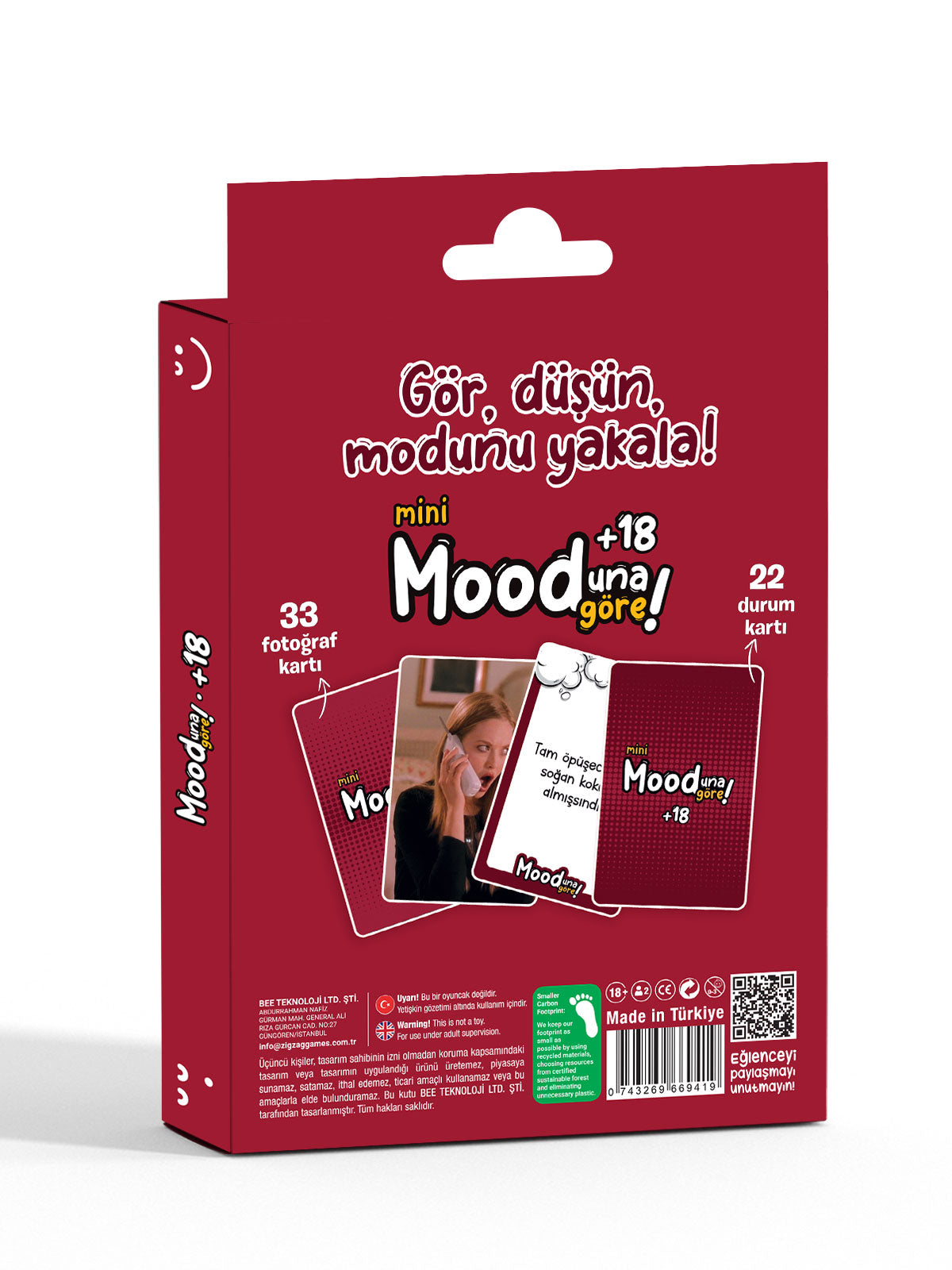 Mooduna Göre Mini +18 | Çiftler için | Kart Oyunu