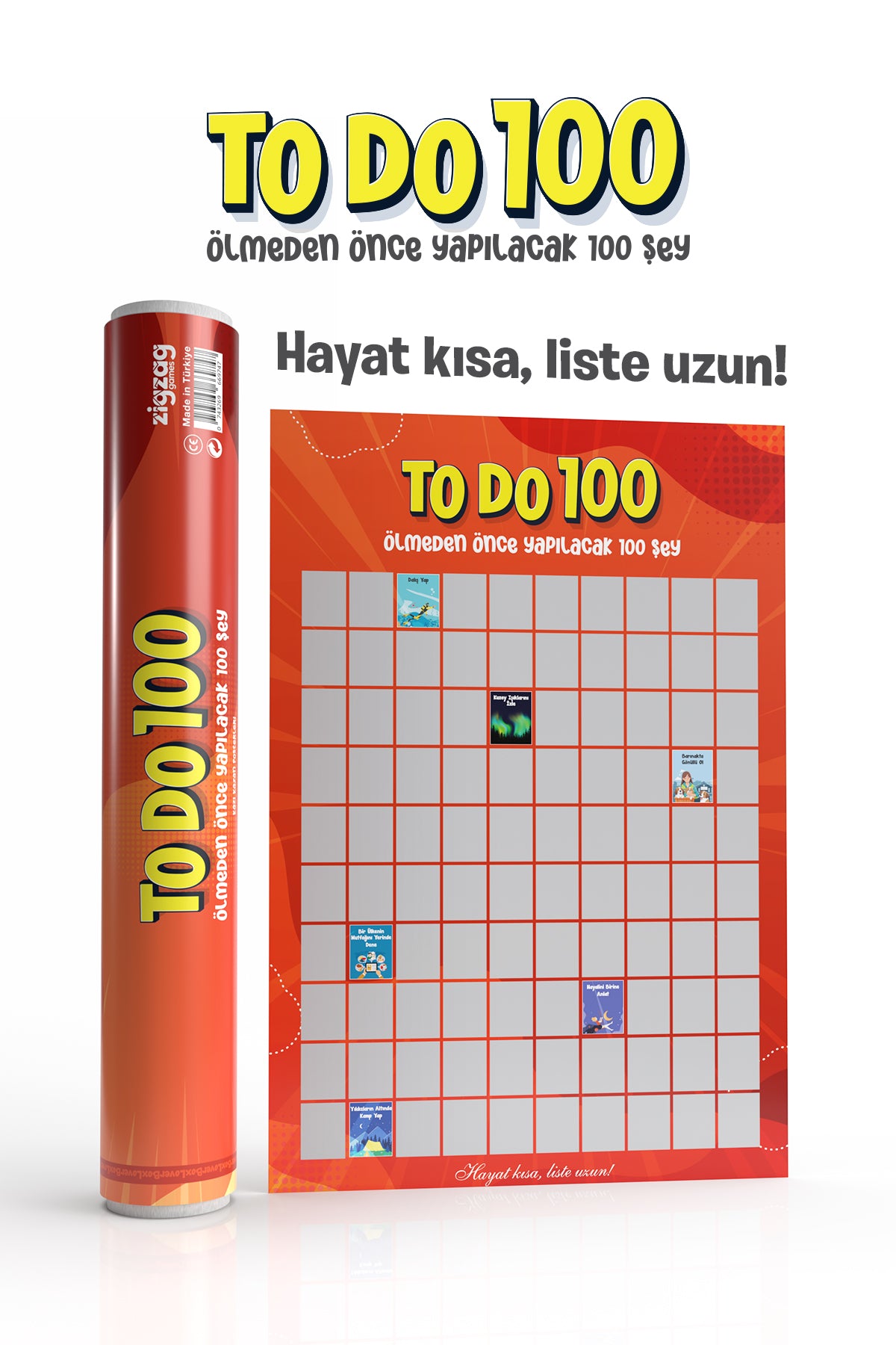 To Do 100 | Ölmeden Önce Yapılacak 100 Şey | Kazı Kazan Poster