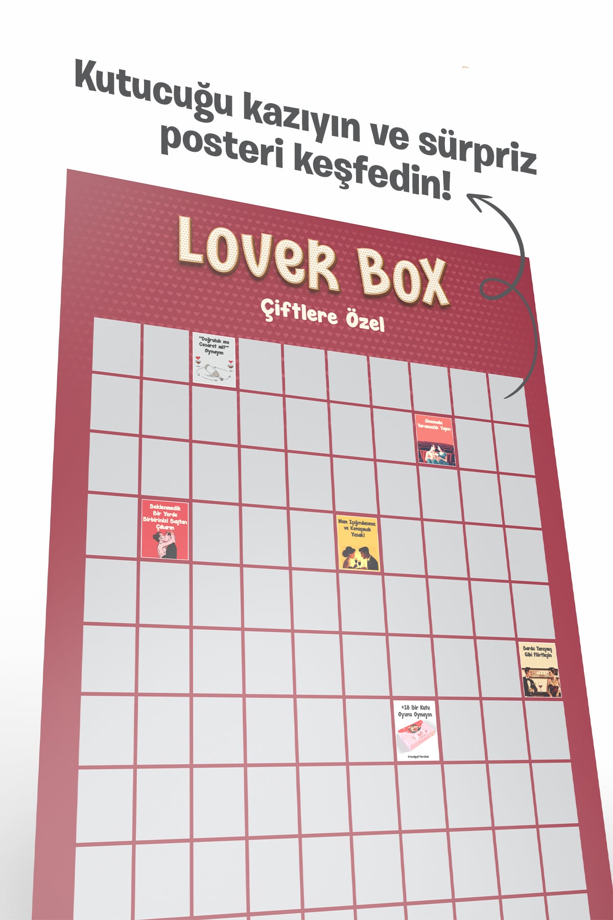 Çiftlere Özel +18 | Kazı Kazan Poster | Lover Box – Zigzag Games