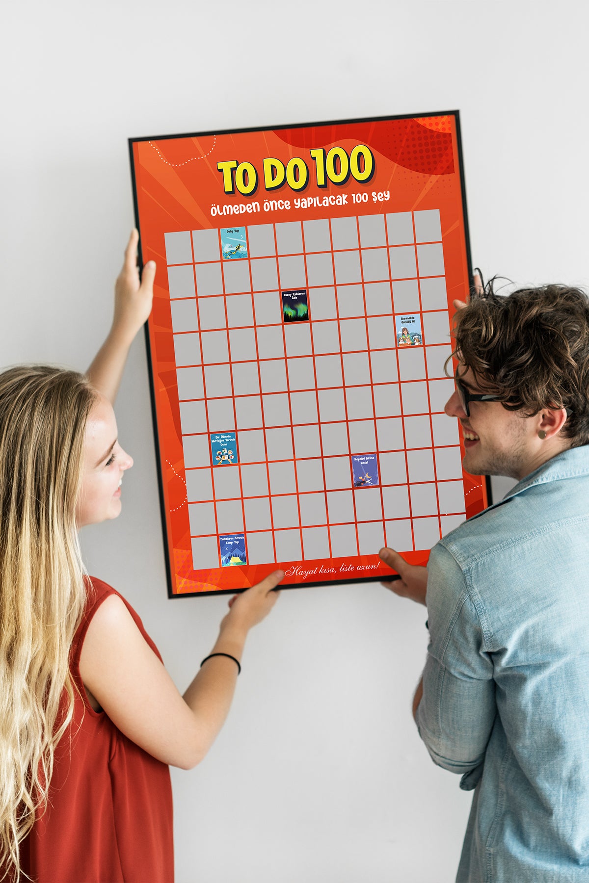 To Do 100 | Ölmeden Önce Yapılacak 100 Şey | Kazı Kazan Poster