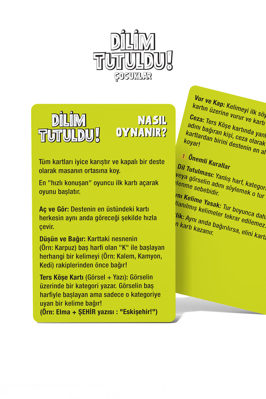 Dilim Tutuldu! Çocuklar