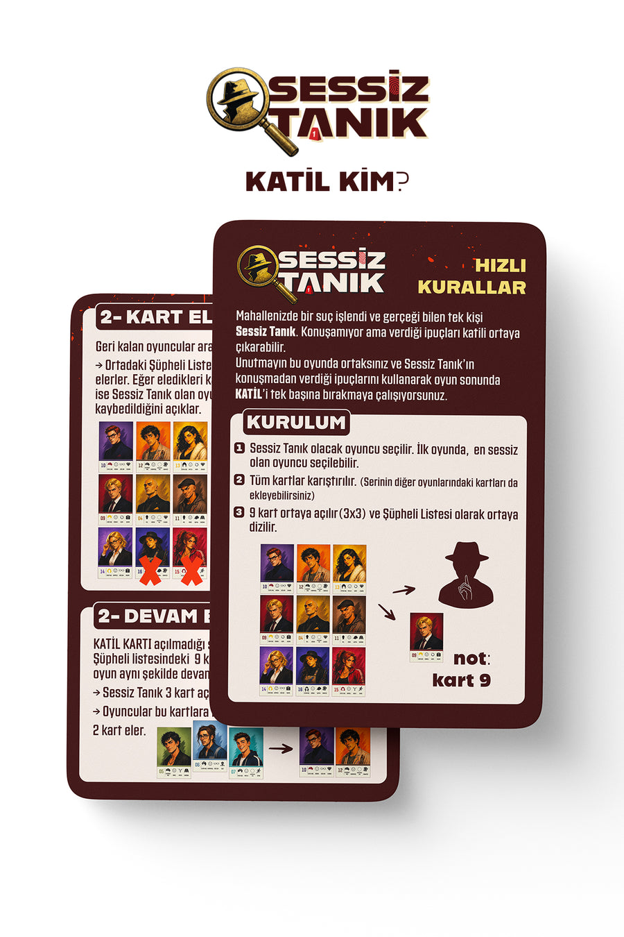 Sessiz Tanık Katil Kim? Strateji, Mantık ve Dedektiflik Kutu Oyunu